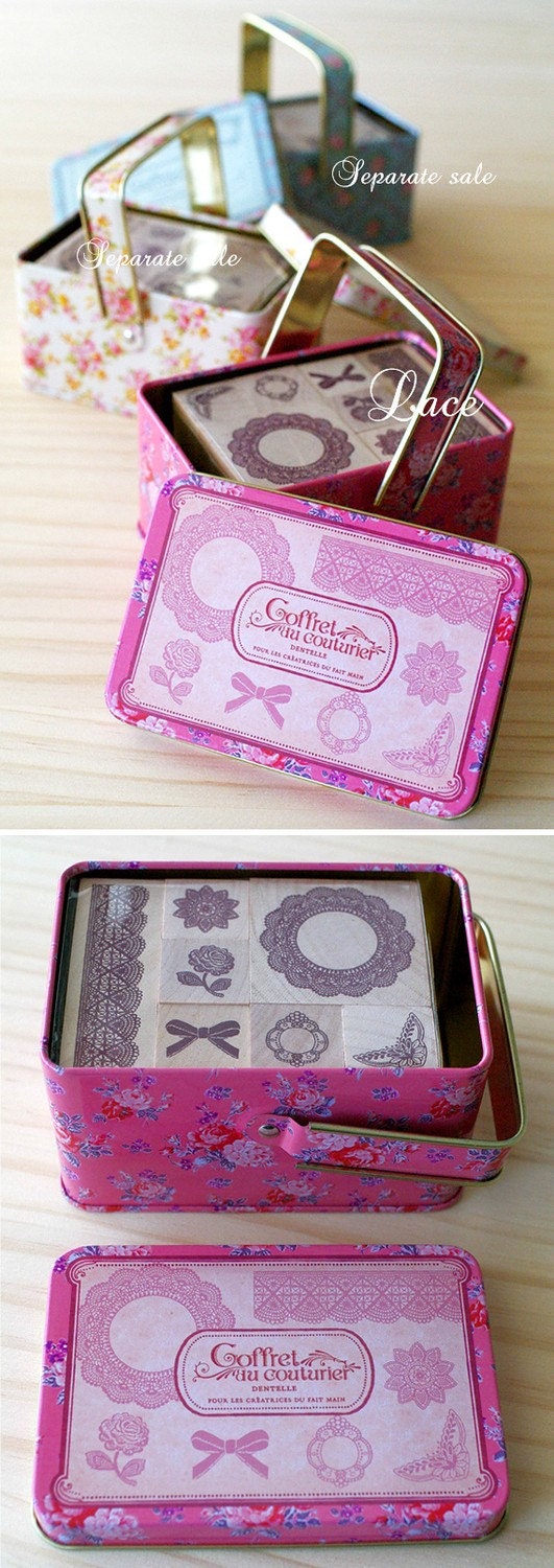 NEW - Basket can stamp set - Lace