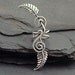 Sterling Leaf EAR CUFF - TENDRILS - Silver Spiral Handcrafted Ear Wrap Earwear