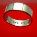 You Have My Heart - Sterling Silver Secret Promise Ring - Choose Your Size - block letter font engraved