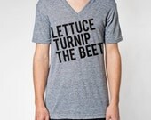 2XL vneck - lettuce turnip the beet - heather grey