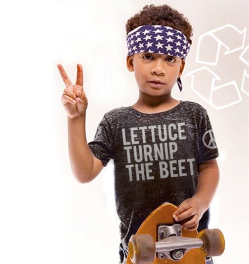 lettuce turnip the beet - eco-heather tshirt - baby and toddler sizes