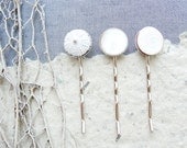 Sea Urchin Bobby Hair Pins set of three Sea urchin, Mother of Pearl and Shell