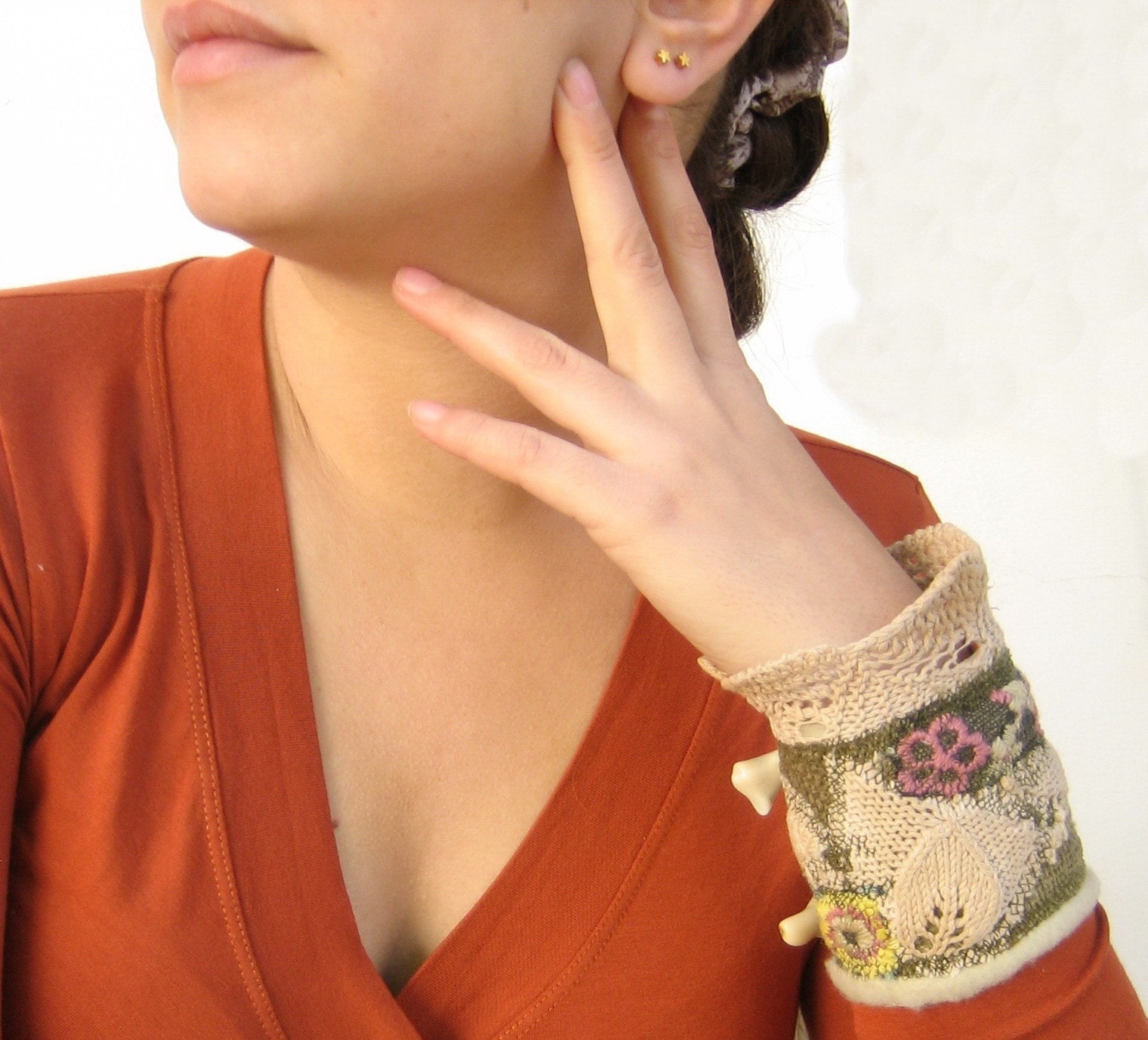 Where the Forest Meets the Sea- Textile Cuff