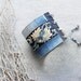 Vintage Embroidery Textile Cuff with Leather