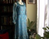Something Blue sweet vintage hippie wedding gown
