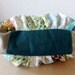 Modern Patchwork Pleated Bag with Italian Leather Handle - Le Jardin des Fleurs Series - One of A Kind