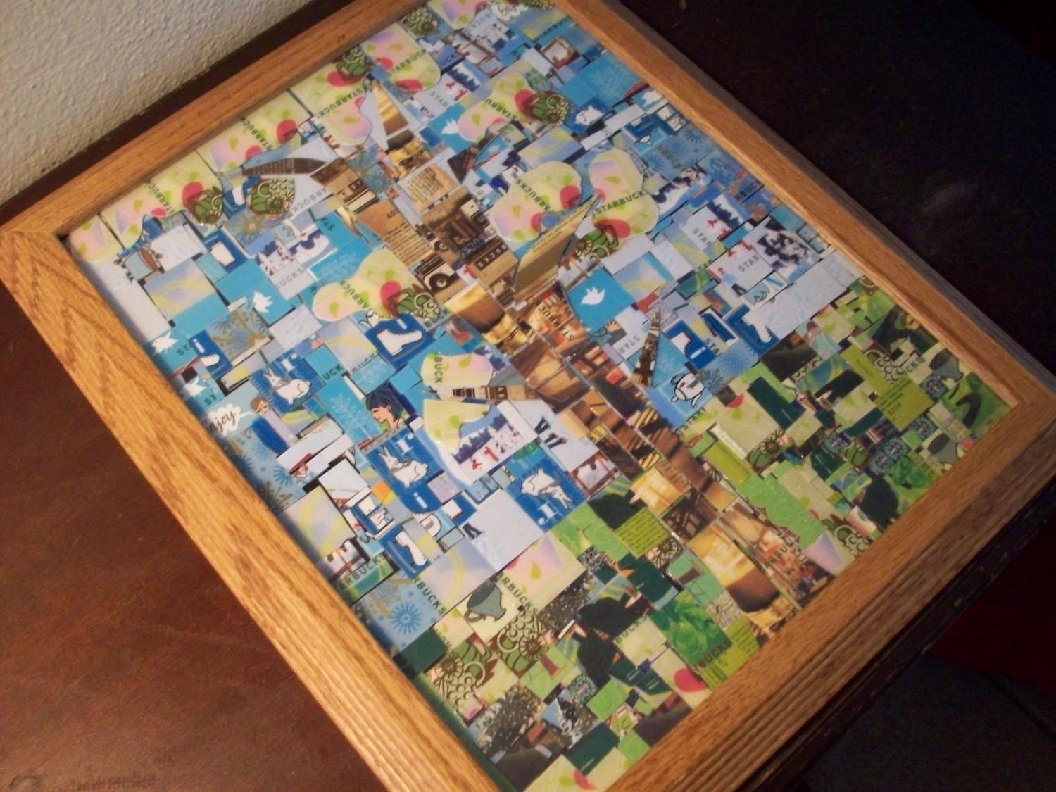 Custom Mosaics upcycled gift card art