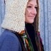 Ready to Ship - Last Minute Gift - The Rapunzel Hood in Latte - Cream Hood, Ecru Hood with Long Tassels