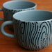 Gray and Black Wood Grain Mug SET last set