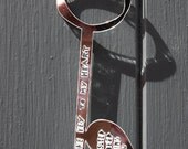 The Key To My Heart Lies Asleep,  Silver Acrylic Key