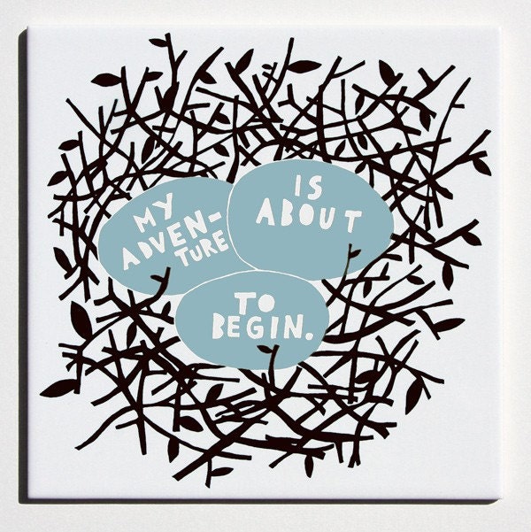 My Adventure ceramic tile blue/brown