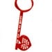 The Key To My Heart Lies Asleep,  Red Acrylic Key