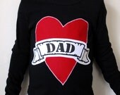 Fathers Day Dad Tattoo- Long Sleeve Shirt Applique- Kids