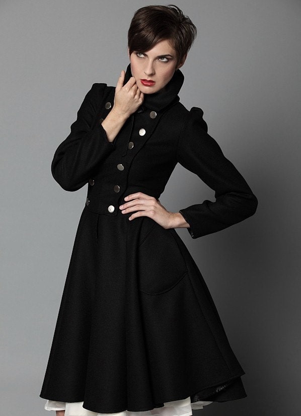 Double Breasted Wool Olga Coat