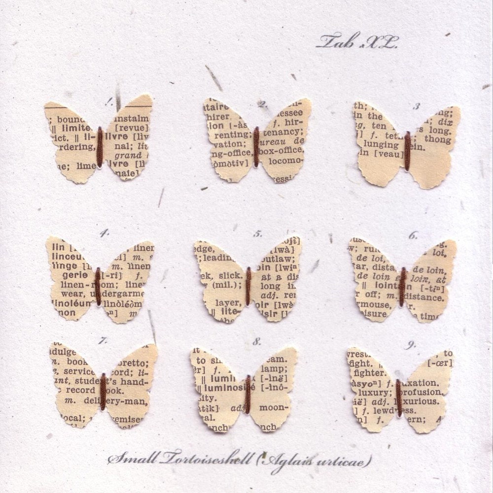 Victorian Book Butterfly Case Card