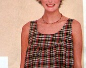 Vintage Maternity Dress Sewing Pattern Jumper Sleeveless and Blouse Too