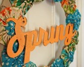 spring wreath - vintage fabrics yo-yos
