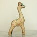 vintage giraffe stuffed toy with stars nursery decor mid century toy
