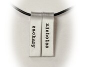 Silver Bar Pendant Necklace