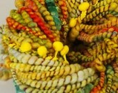 Handspun Art Yarn- SunSplash- Signature Jazzturtle WildPlied Luxury Artisan Yarn