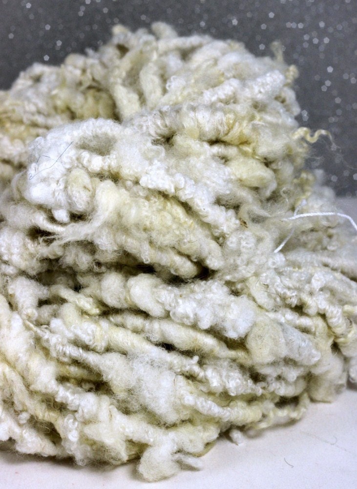 Handspun Art Yarn- Bah Bah- Signature Jazzturtle NakedSpun Artisan Yarn