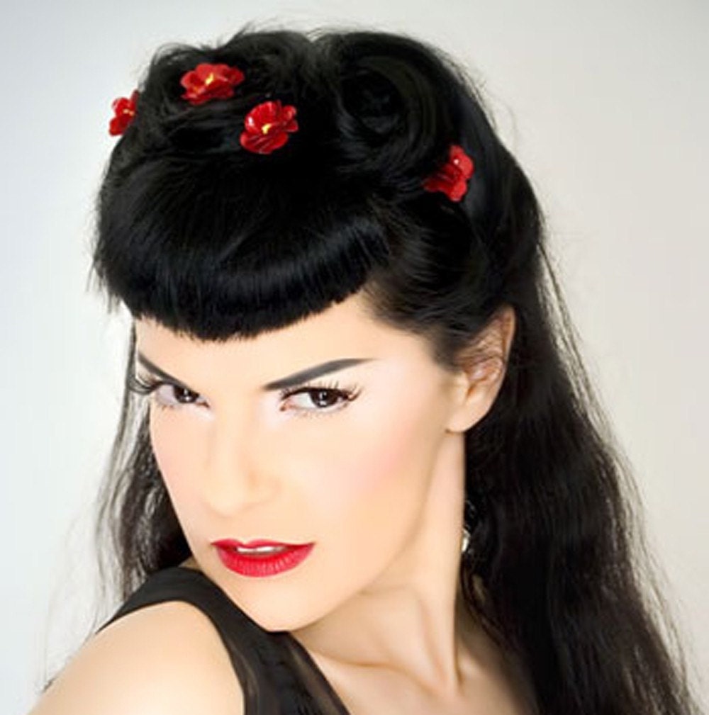 The Darla - Set of 4 - Poppy Bobby Pins- Bobbies