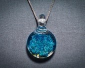 Blue Frit Pendants Hand Sculpted by Jenn Goodale