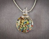 Multi-Colored Frit Pendants Hand Sculpted by Jenn Goodale