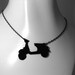 Scooter Silhouette Necklace Recycled Vinyl Record