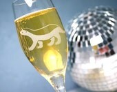Honey Badger Champagne Flute - nasty dirty 30 birthday party glass