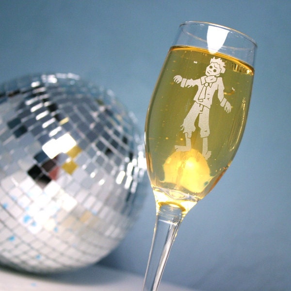 Zombie Apocalypse Champagne Flute
