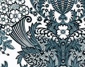 OILCLOTH Fabric - Paradise Lace - Black and White