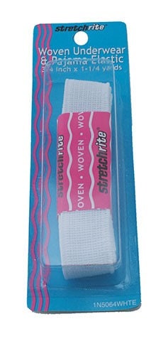 Woven Underwear & Pajama ELASTIC - 3/4" x 1.25 yards - White