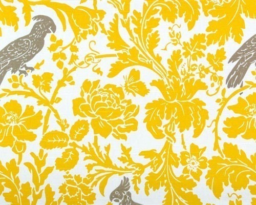 Yellow Grey Fabric