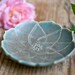 Small Stylized Lotus bowl-Bronze Green