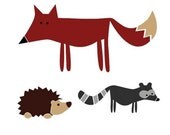 Woodland creatures vinyl decal