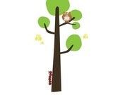 owl, bee's and caterpillar Vinyl Decal