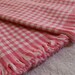 Vintage Kitchen Towels - Pink Check with Fringe - New Cannon - Pink and White Hand Towels - 1950s