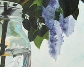 original oil painting - spring lilacs