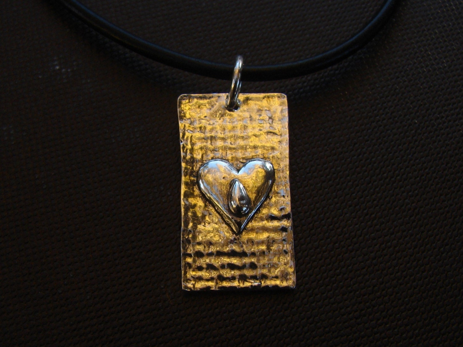 Tears necklace on Leather