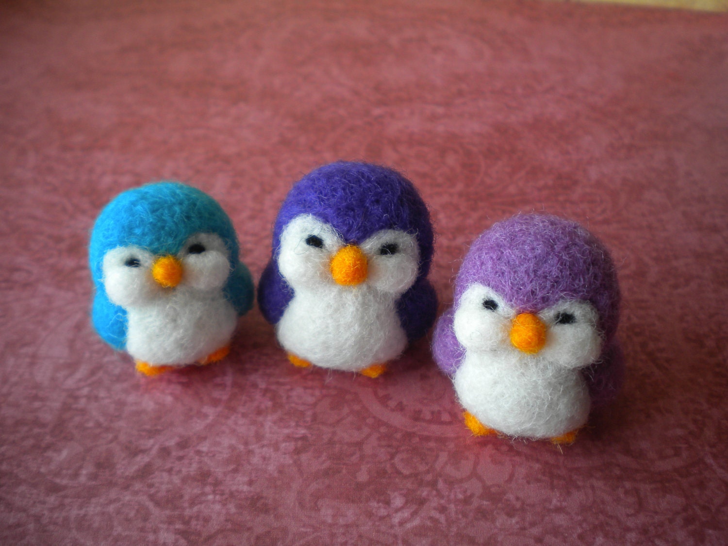 Needle Felted Mini Penguins - Set of Three