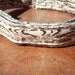 TREE PEOPLE Retro Fabric Organic Cotton Dog Collar SMALL - All Antique Brass Hardware