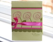 Birthday Wishes - Rose Handmade Happy Birthday Greeting Card