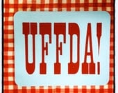 UFFDA letterpress printed postcard