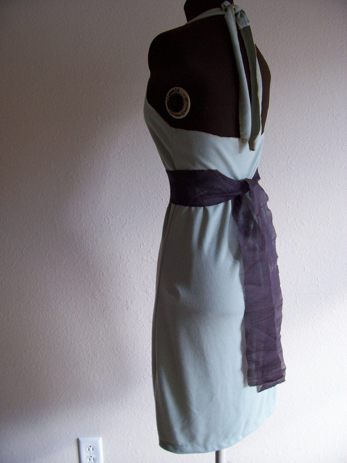 Boho Halter Dress Tattered Shabby Chic Moss Jersey Formal Party Evening Bohemian Summer Dress Pastel Fashion