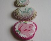 Gift Idea, For Her, Crochet Lace Stones, Table Decorations, Home Decor, Nature, Handmade, Shabby Chic, Collection of 7