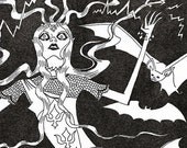 Dame Darcy Gothic Bat Print