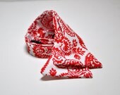 Men's Bowtie Freestyle Bow Tie Red Damask