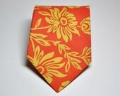 Orange Necktie for Men Me and Matilda Sunset Daisy Tie