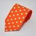 Orange Necktie - Polka Dot Tie for Men or Boys
